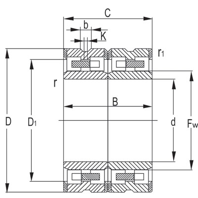 multi-row roller bearing