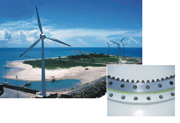 Windpark at the Brazilian Atlantic Coast. 
