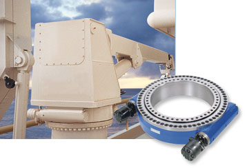 This functional but elegant twin worm Slew Drive, is ideally suited for the slewing gear of a yacht crane.