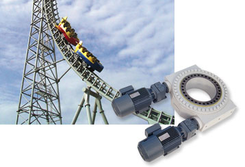 A ride in "zero g" guarantees thrills and alsozero gravity for a short time. The gondolas are rotatedwith our Slew Drive.